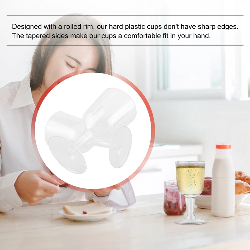 Прозрачный пластиковый бокал для вина пригодный вторичной переработки —