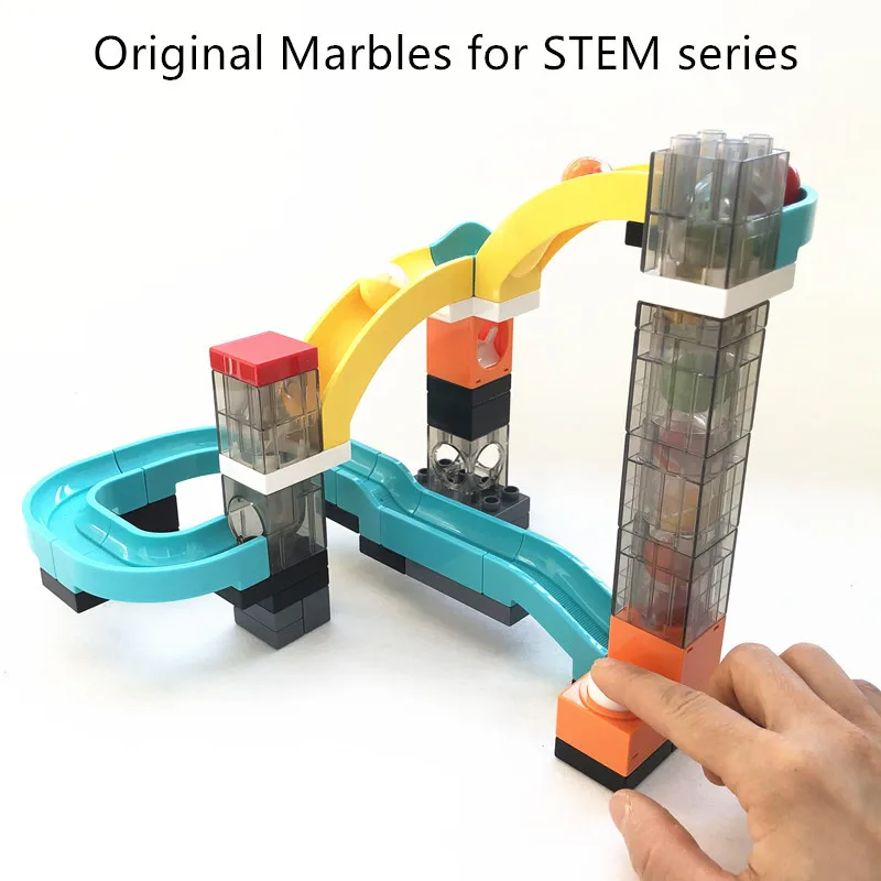 10 штук 2,3 см Собранные оригинальные пластиковые шарики для серии STEM Marble Race Run Building Blocks Track Меньший размер Совместимые части On.
