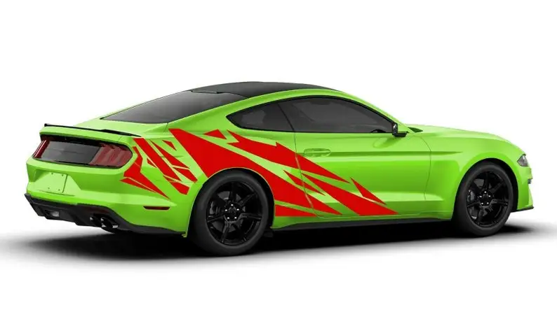 X2-62x47 in - MUSTANG Side геометрический спортивный дизайн графическая наклейка 2001 2022 |
