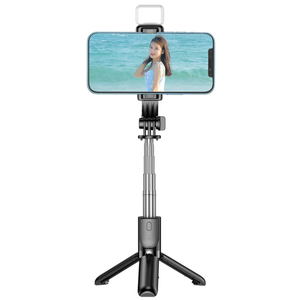 

2023 NEW Portable Bracket Phone Tripod BracketTelescopic Selfie Stick Tripod With Fill Light For Huawei IPhone 13 Xiaomi Samsung