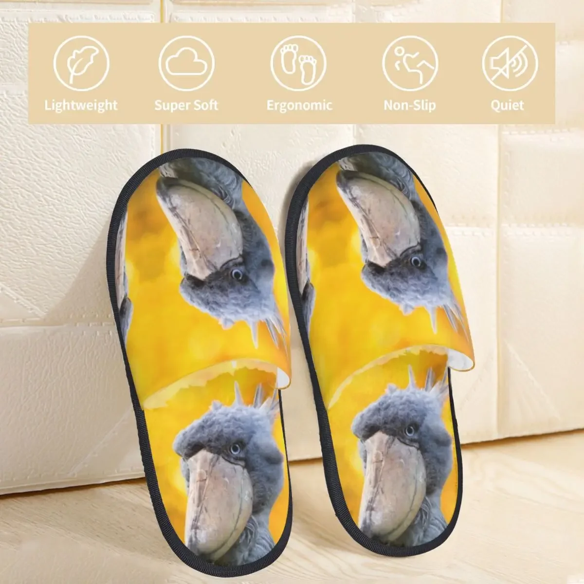 Домашние тапочки Shoebill Head плюшевые осенне-зимняя обувь домашний плоский пол для