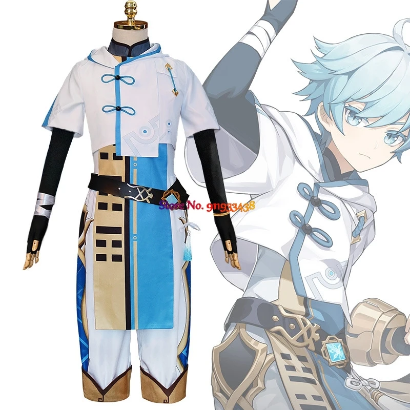 

Anime Genshin Impact Cosplay Chongyun Cosplay Costume Game Genshin Impact Chong Yun Costume Halloween Party Outfit