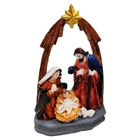 holy family figurine beautiful figurine of blessed mother mary and st joseph sacred statue resin crafts decoration desktop