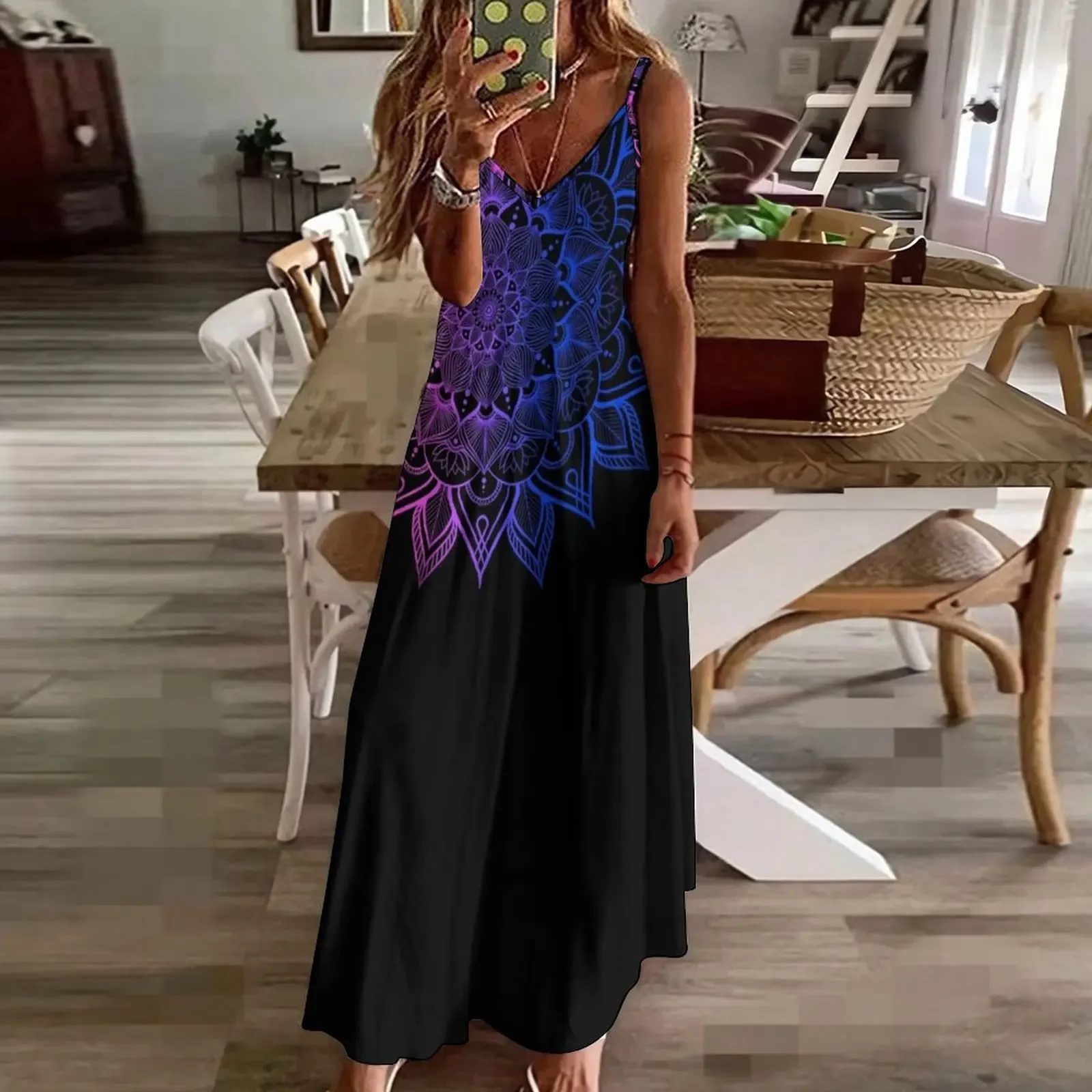 Бисексуальное платье без рукавов LGBTQ Mandala женское женская одежда 2025