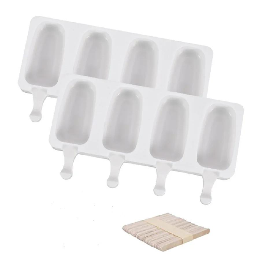 

4/8 Cell Ice Cream Silicone Mold Summer Ice Pop Maker Popsicle Mold Fruit Juice Freezer Ice Tray Popsicle Mold Chocolate Tool