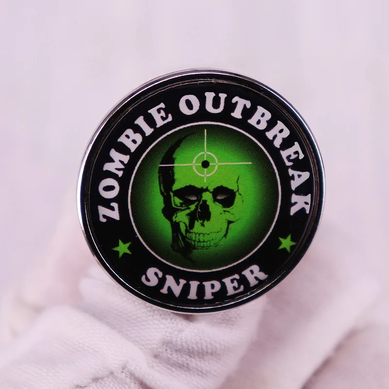 

Zombie Outbreak Sniper Enamel Pin Wrap Clothes Lapel Brooch Fine Badge Fashion Jewelry Friend Gift