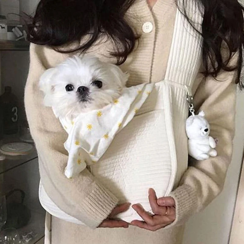 

Dog Carrier Outdoor Travel Handbag Fashion Canvas Shoulder Bag Slings Pet Travel Tote Carrying Small Dog Cat Pug Pet Supplies
