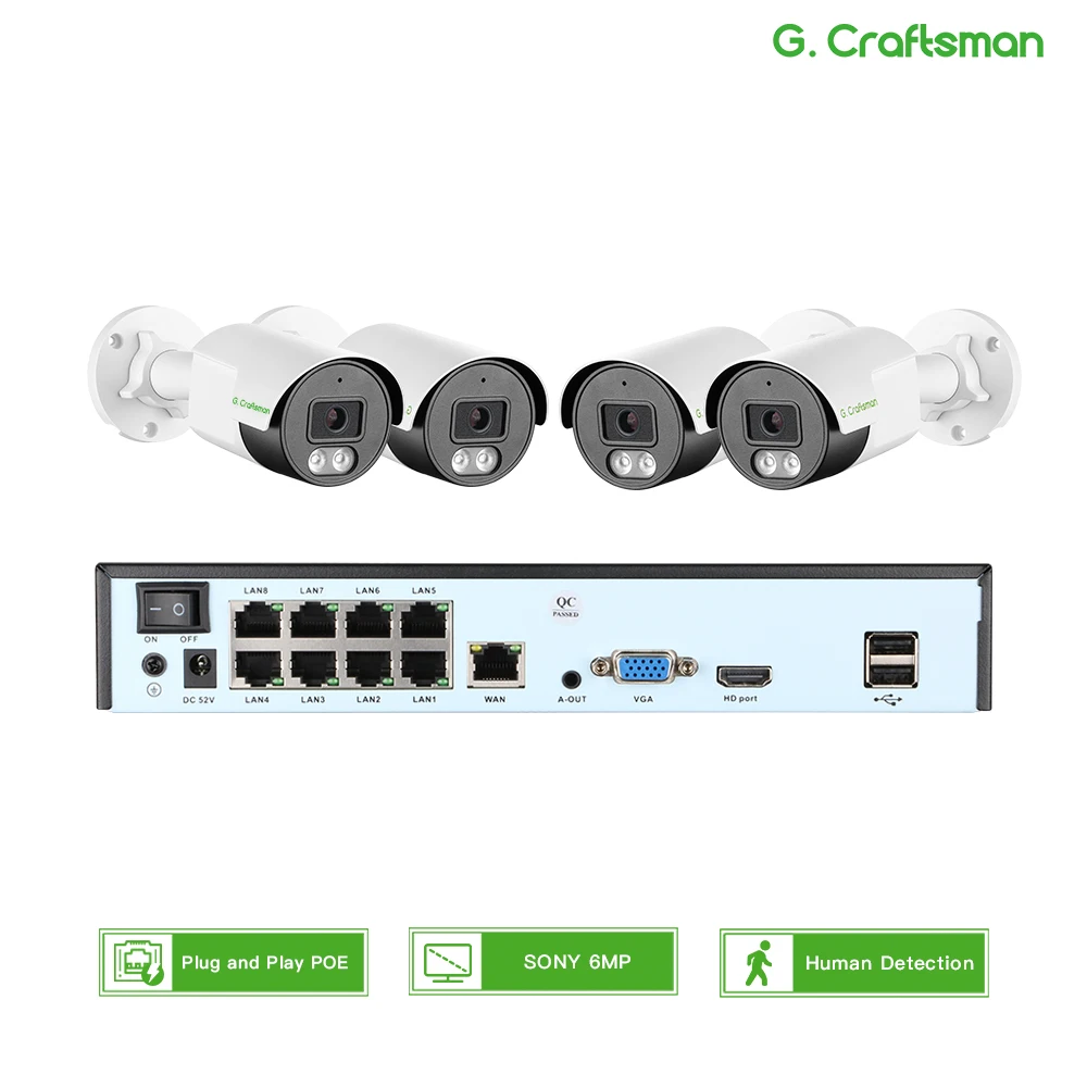 

G.Craftsman NVR 4 канала 6Мп SO-NY датчик