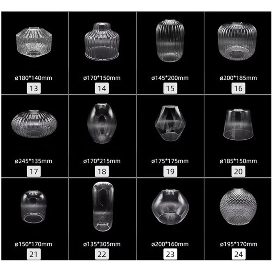 Прозрачный стеклянный абажур для вина