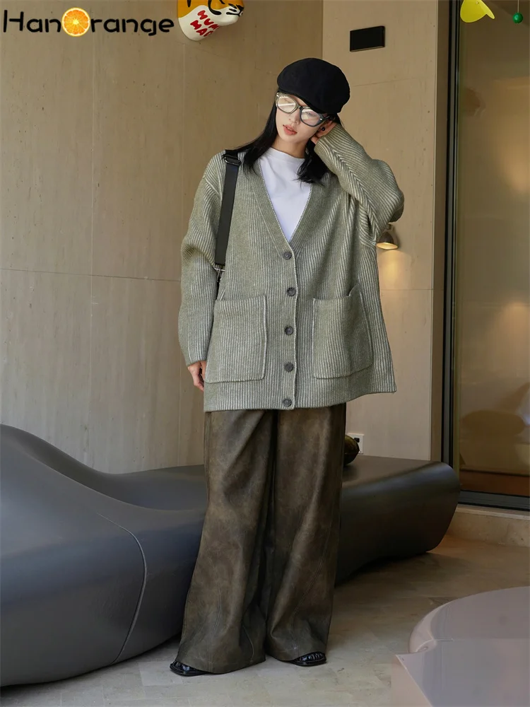 Женский кардиган HanOrange с V-образным вырезом