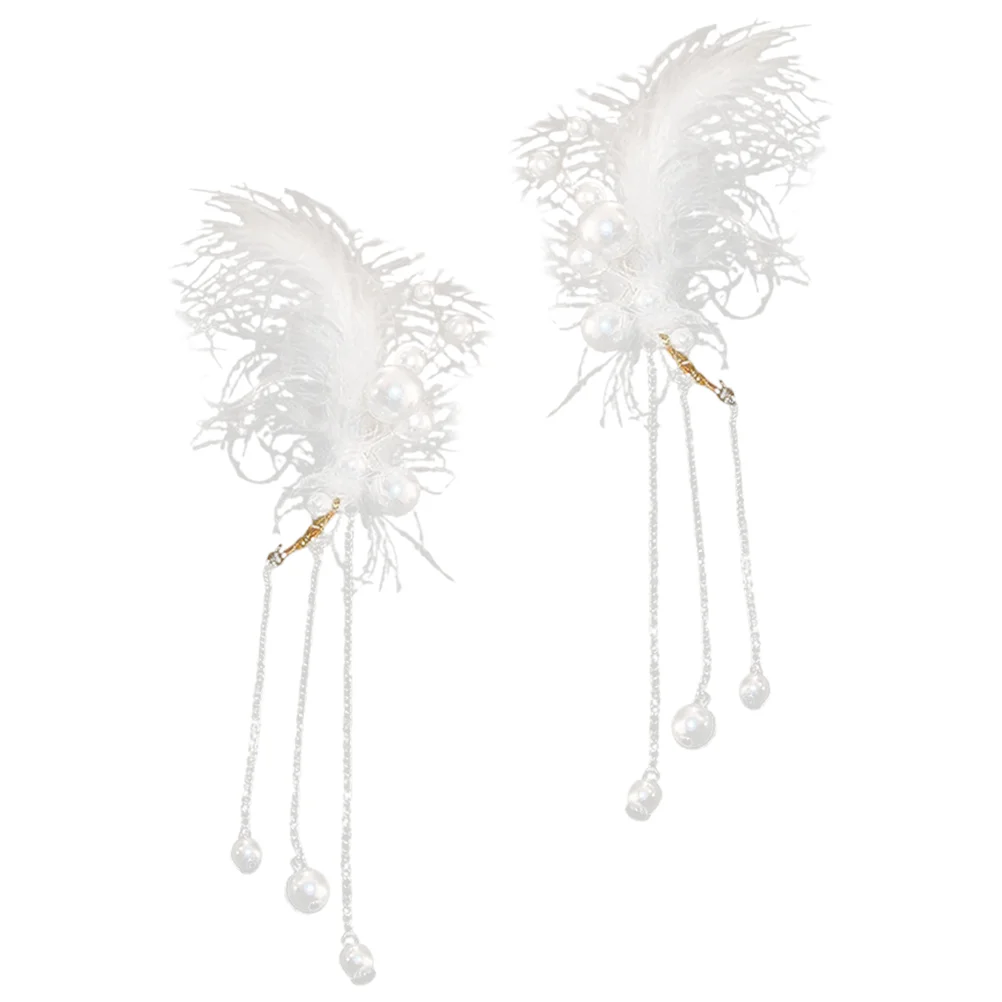 

Ear Clips Earrings Women Non Statement Pierced Decorative Dangling Pearl