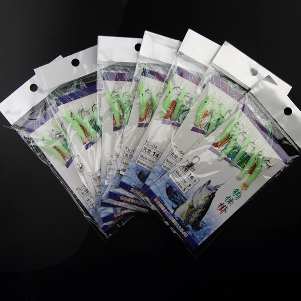 

DNDYUJU, 2 сумки/10 шт., новинка, мягкая рыболовная приманка Sabiki, Ранги, искусственные приманки для рыбной ловли