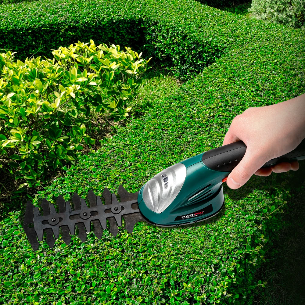 7.2V Cordless Grass Hedge Trimmer 2in1 Battery Rechargeable Shear Hedger PGHS7.2 Cordless Garden Tool posenpro images - 6