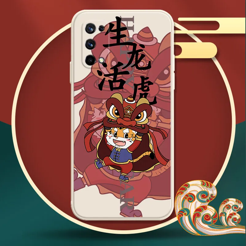 

NOHON Casing Soft Case For OPPO RENO 2 2F 3 4 Pro 5 PLUS 6 6Z ACE Z FIND X2 X3 Little tiger Anti-Scratch Anti-Drop Back Cover