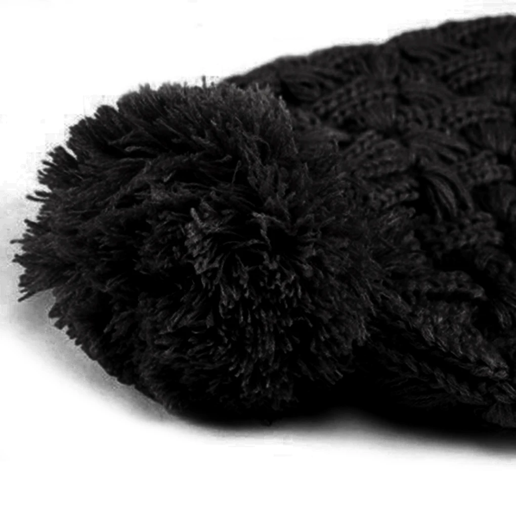 2 шт./комплект женские шапки с помпоном и шарфом