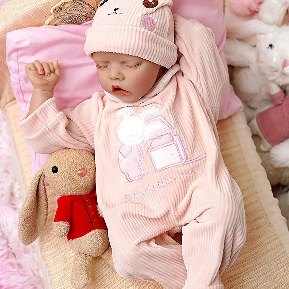 

Кукла реборн полностью мягкая силиконовая, Реалистичная кукла-младенец, для детей, подарок на день рождения, 17 дюймов