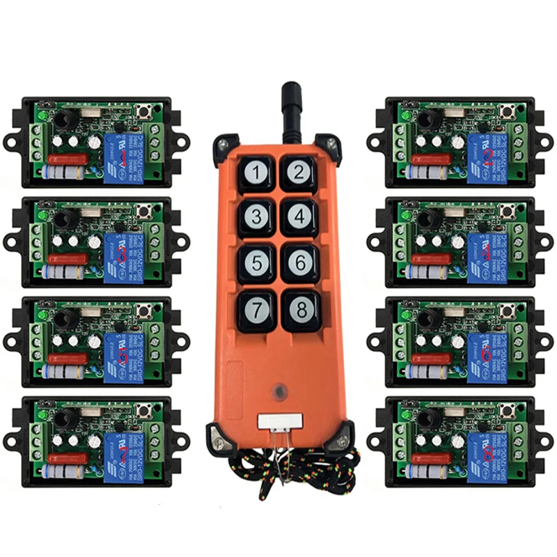 433 МГц 3000 м большой радиус действия AC220V 1CH RF промышленный беспроводной пульт