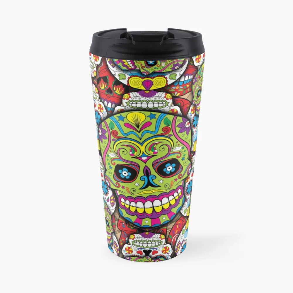 Дорожная кофейная кружка Sugar Skulls термокружки для кофе арабские кофейные чашки -