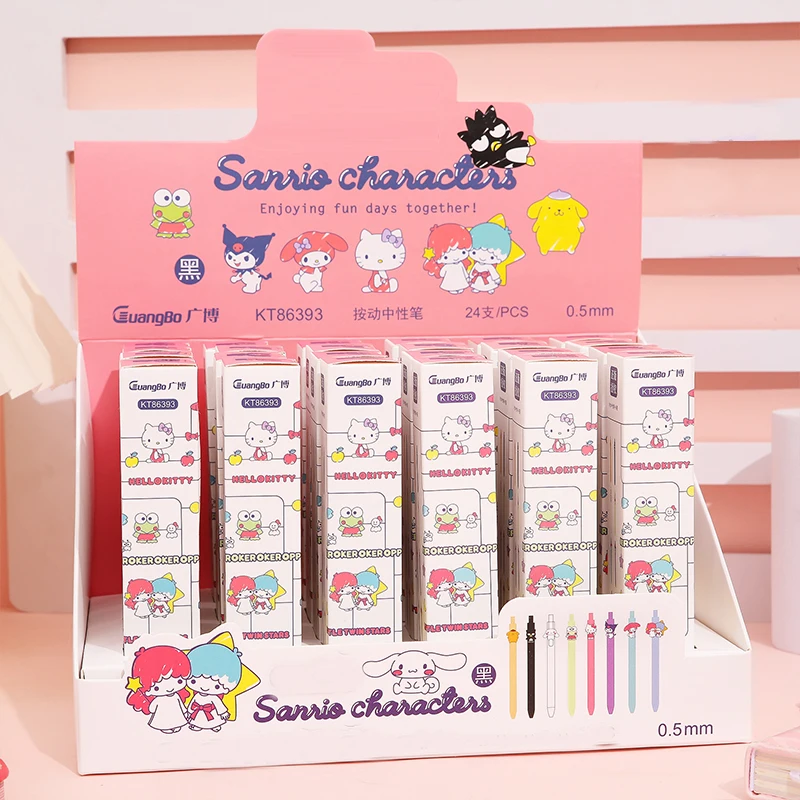 

Sanrio Stationery 0.5mm Black Refill Gel Pen Students Cute Pattern Press Pen Cartoon Pen Signature Pen