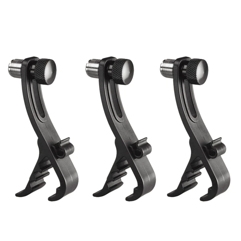 

3 Pcs Adjustable Clip Drum Clip Shockproof Mount Microphone Clamp Drum Mount Microphone Holder Accessories