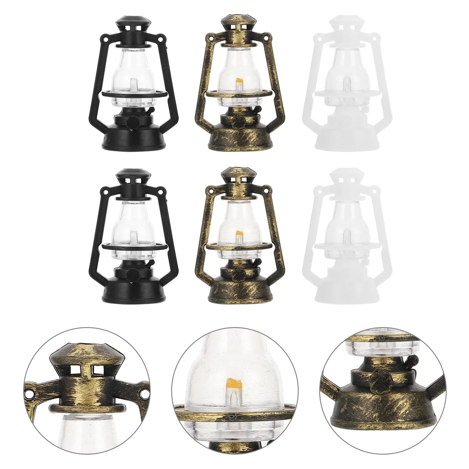 

Lantern Decorative Street Mini Lights Lanterns Lamp Decorations Light Model House Miniature Wedding Christmas Kerosene
