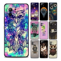 cute owl cartoon phone case for xiaomi mi 11i 11 11x 11t poco x3 pro nfc m3 pro f3 gt m4 soft cases fudnas capa coques shell