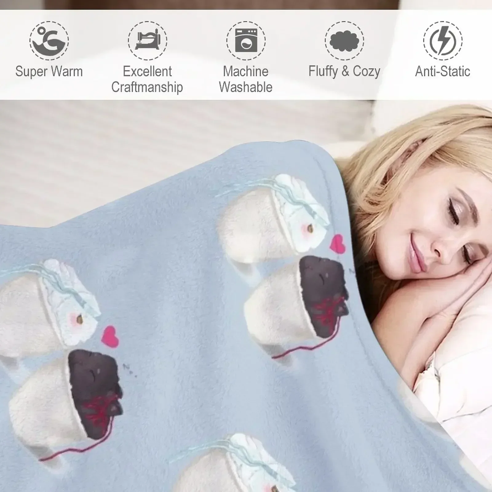 Одеяло WanXian с маленькими кроликами покрывала одеяла украшения для диванов