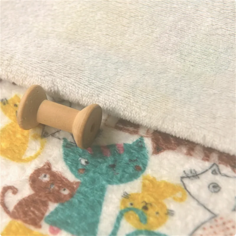 Плюшевая ткань Кошачий мир на осень-зиму топ теплые штаны пальто наволочка