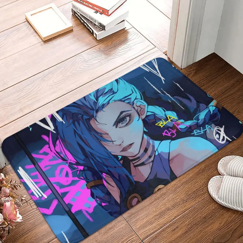 

Нескользящий дверной коврик Arcane League of Legends, классный коврик Jinx для гостиной и спальни, приветствующий ковер, домашний современный декор