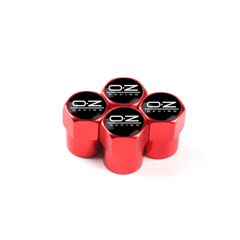 Фото 4 шт., колпачки для стержня клапана для колес автомобиля, пылезащитный обод для воздушных шин, чехол для OZ Racing Logo, универсальный для автомобилей, грузовиков, аксессуары №3