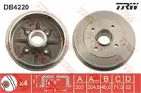

Store code: DB4220 for rear brake drum P106 m P206 SAXO OLCU: (203 × 38) ABS you (× 38)