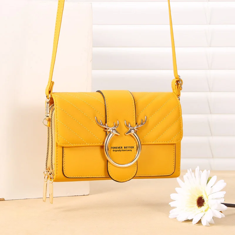 

2022 simple small bag New fashionable ladies purse cross body bag Western style versatile single shoulder square bag