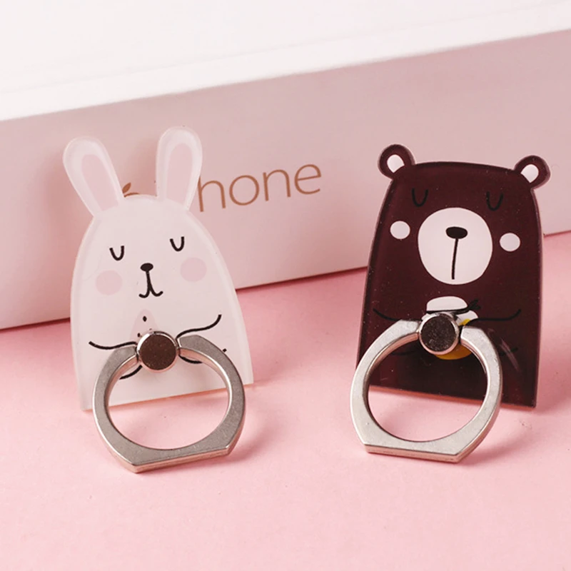 Кольцо-пряжка для мобильного телефона с мультяшным медведем уткой |