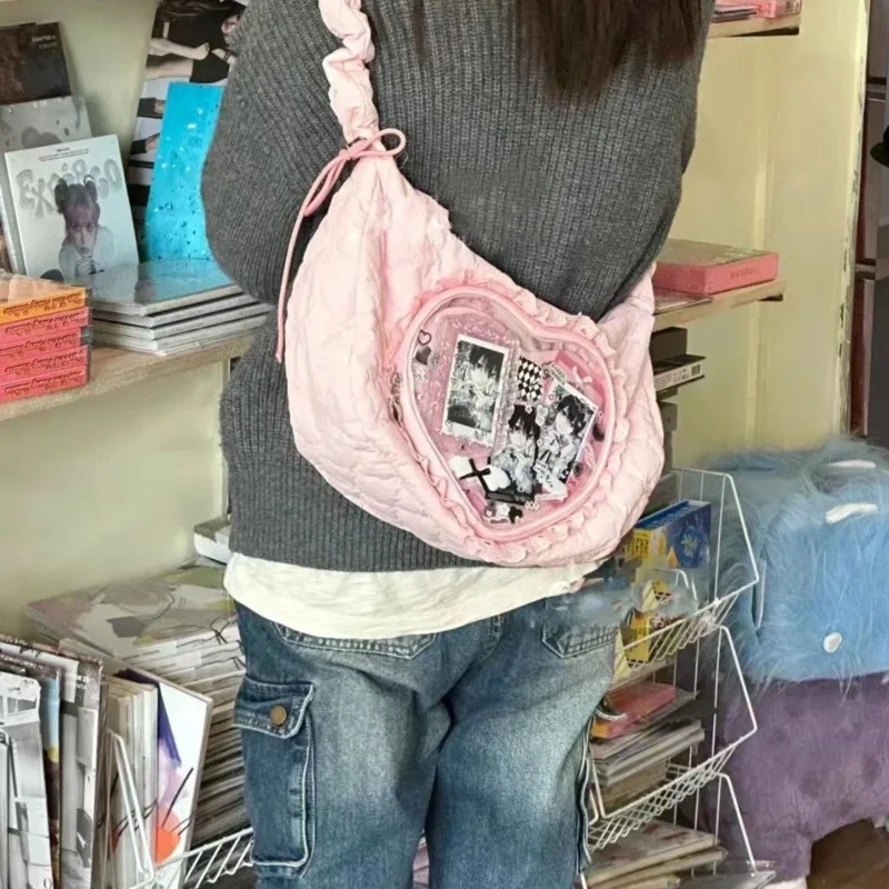 Новинка 2024 кружевная боль в стиле аниме любовь женская сумка через плечо