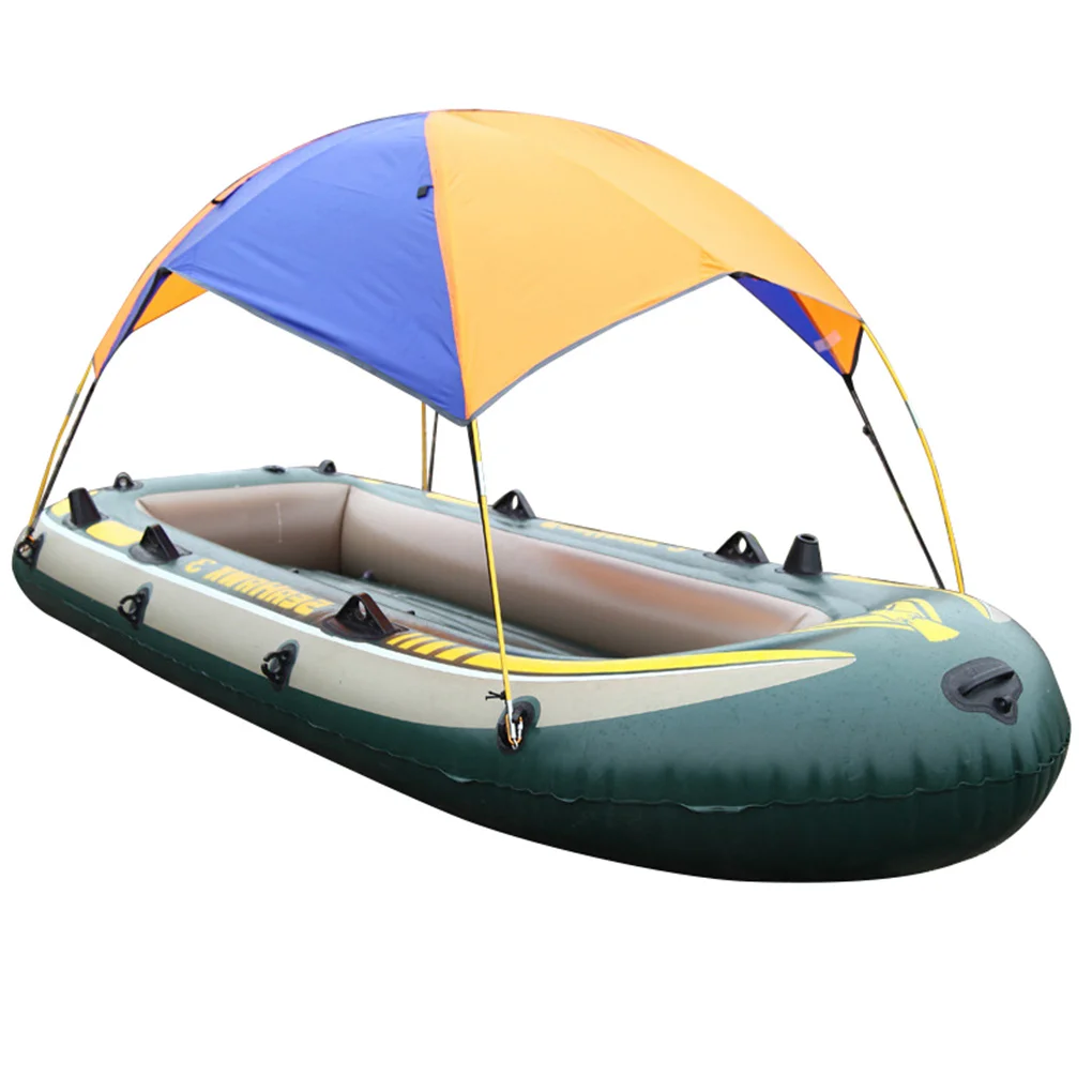 

Boat Canopy Sun Shade Inflatable Canoe Yacht Cover Sunscreen PVC Outdoor Sunshade Awning Fishing Kayaking 3 Person