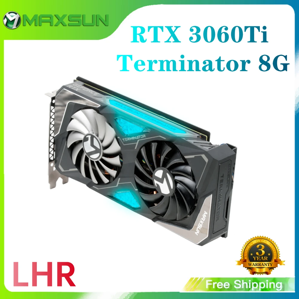  MAXSUN новые графические карты RTX 3060Ti Терминатор 8G GDDR6 GPU компьютер ПК 256bit DP  3 RTX 3060 Big Mac 12G игровая видеокарта 