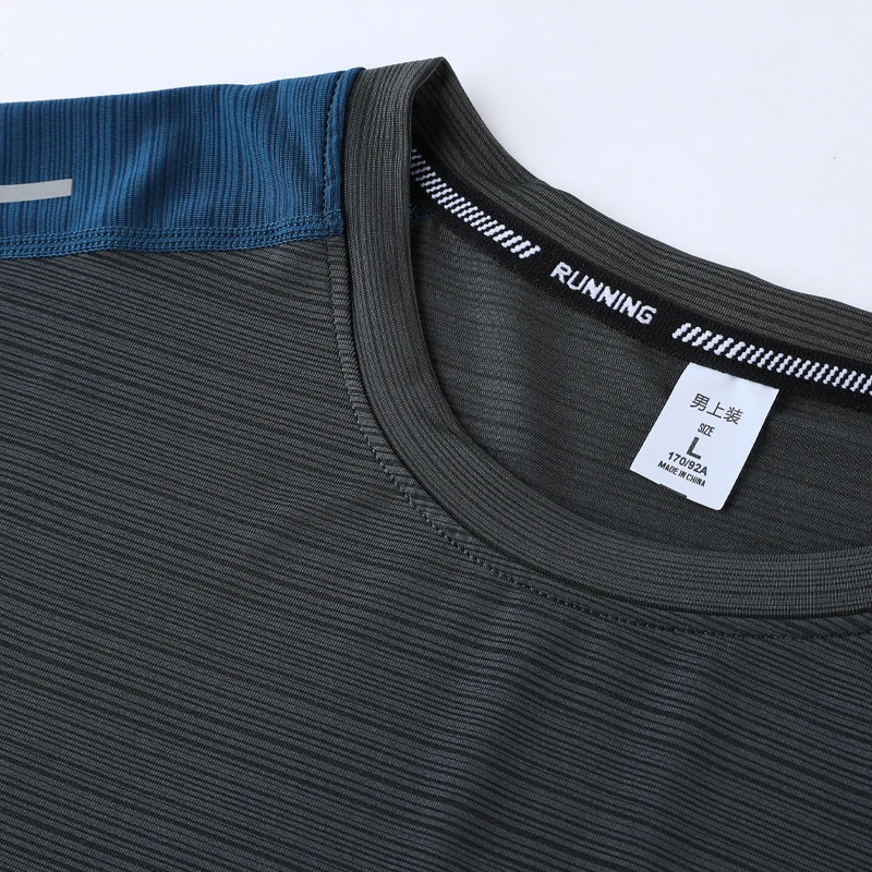 Футболка мужская Светоотражающая быстросохнущая дышащая тренировочная с