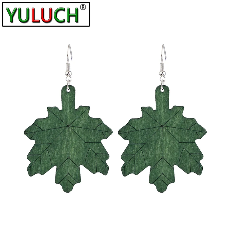 

New Arrival Vintage Leaves Natural Wood Dangle Earrings For Women Fashion Ethnic Female Handmade Drop Earring Jewelry Wholesale