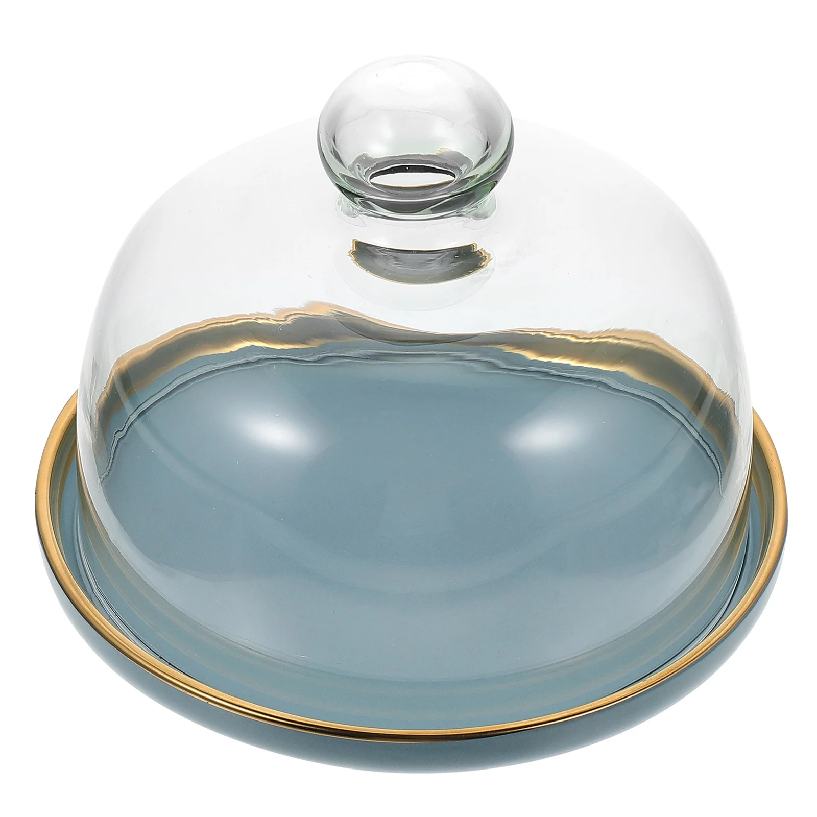 

1 Набор, стеклянная крышка для пищевых продуктов с керамическим подносом