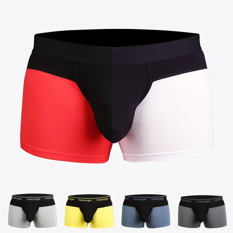 Male Bigger Dick Boxers U Bulge Penis Relax Pouch Elastic Convex Underwear Chic Loungewear Soft Designer Modal Fashion Underpant