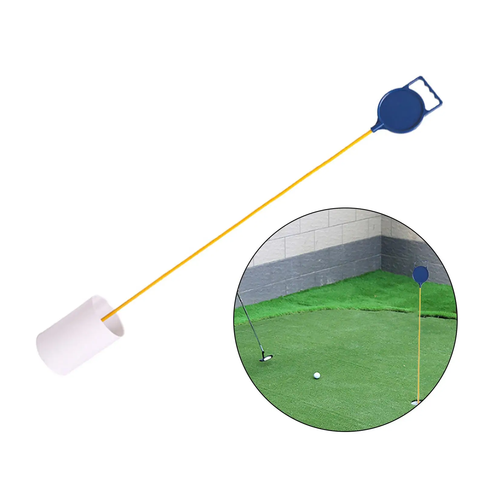 

Golf Putting Green Flag and Hole Cup Yard Practice for Alignment Guide Golfing Lawn