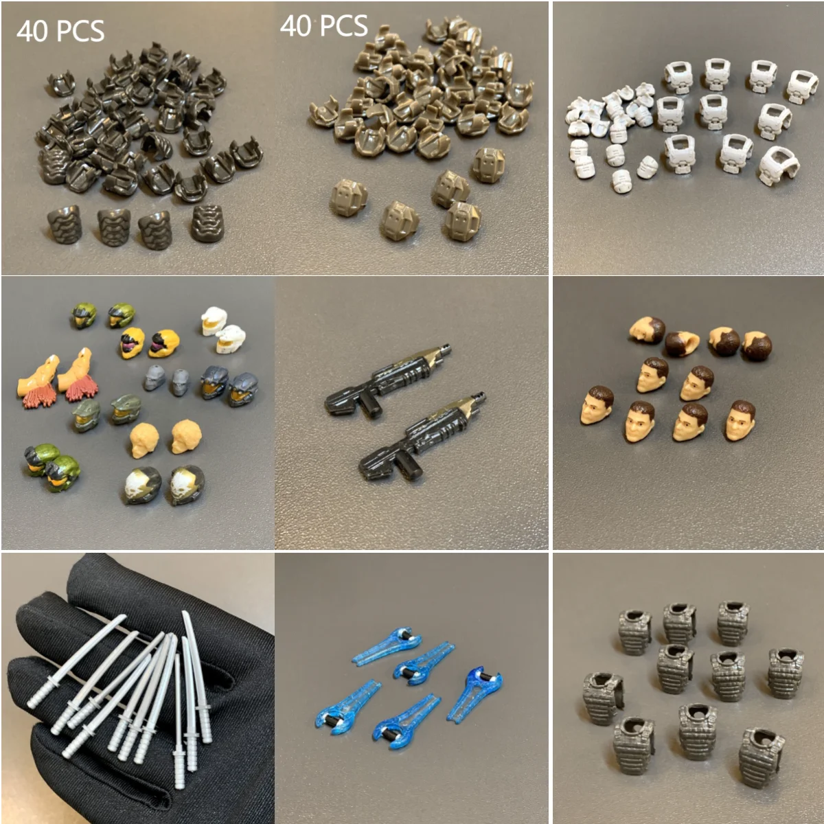 Mega Blocks CONSTRUX головной пистолет оружие коллекционные аксессуары подходящие для