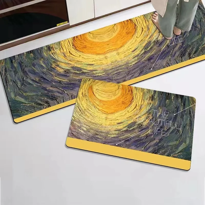 

Kitchen Mat Diatom Mud Super Absorbent Floor Mat Waterproof Oilproof Entrance Doormat Living Room Bathroom Area Rugs