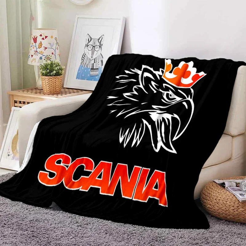 

Плед для грузовика Scania, 3D флисовое теплое уютное мягкое одеяло для кушетки, кровати, дивана, домашний декор, цветная Антистатическая машинна...