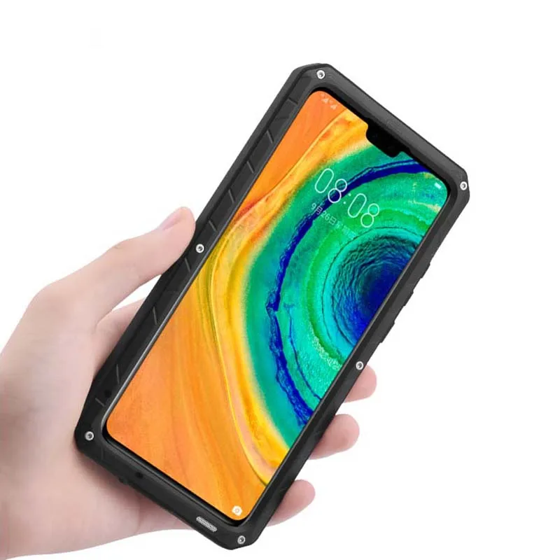 Фото Алюминиевый металлический силиконовый противоударный чехол Imatch для Huawei Mate 30 Mate30, защитный чехол, прочный, сверхпрочный, чехол-накладка №2
