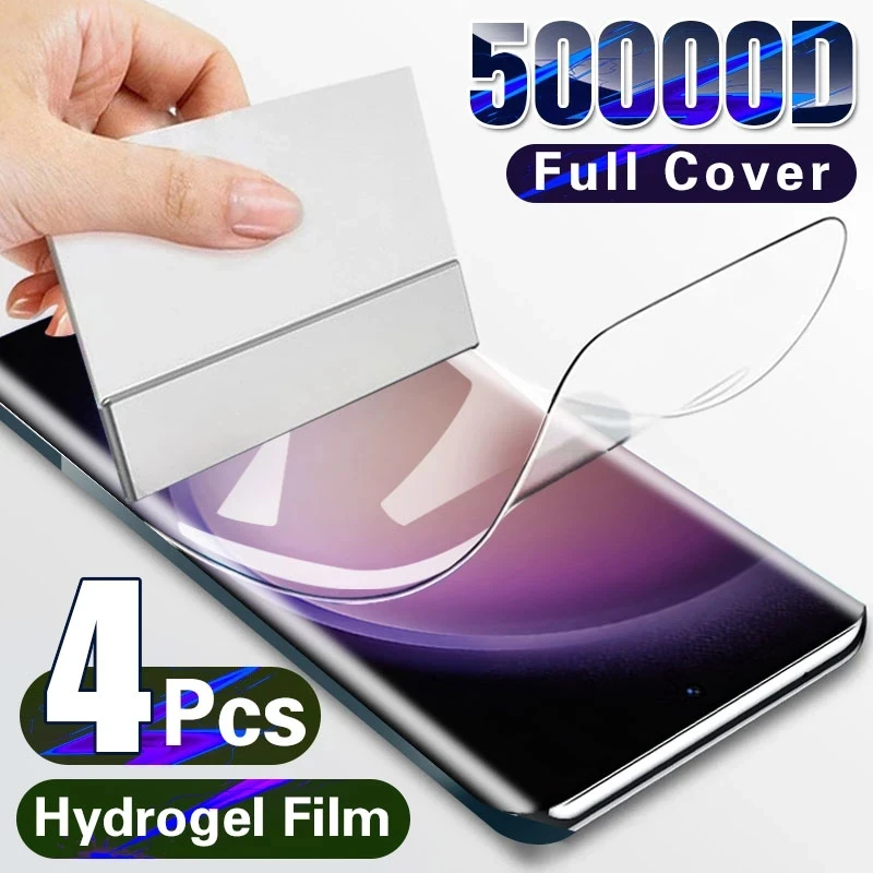 

4Pcs Hydrogel Film For Samsung Galaxy S23 S20 S21 S22 Plus Ultra FE Note 20 9 10 Plus A52S A30 A53 A51 A50 A21S Screen Protector