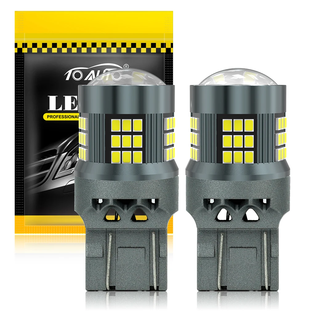 

2 шт. T20 7440 W21W Светодиодная лампа 7443 W21/5 Вт указатель поворота 3014 чипов Автоматический светодиодный сигнальный фонарь Задний стоп-сигнал Лампа заднего хода 12 В