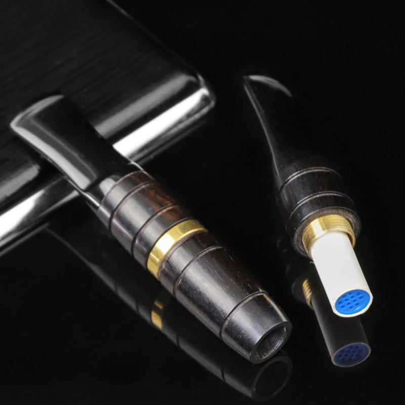 

9 мм фильтр из активированного угля, деревянные курительные трубки, держатель для сигарет, мундштук для обычных сигарет