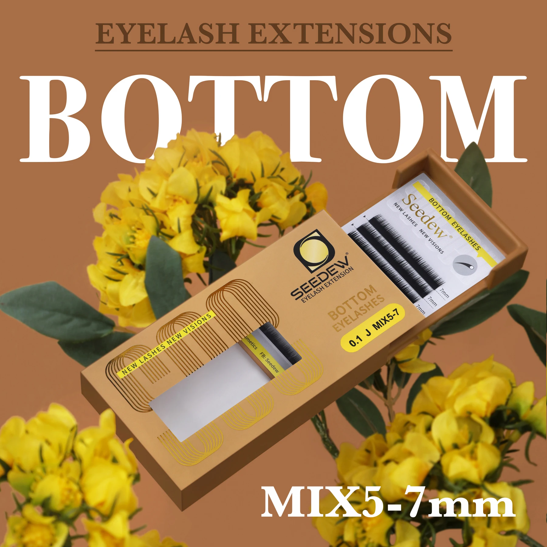 

SEEDEW 5mm 6mm 7mm Short Lashes Bottom Lash Under Eyelash Extensions Makeup Maquiagem Supplies Individual Eyelashes Natural