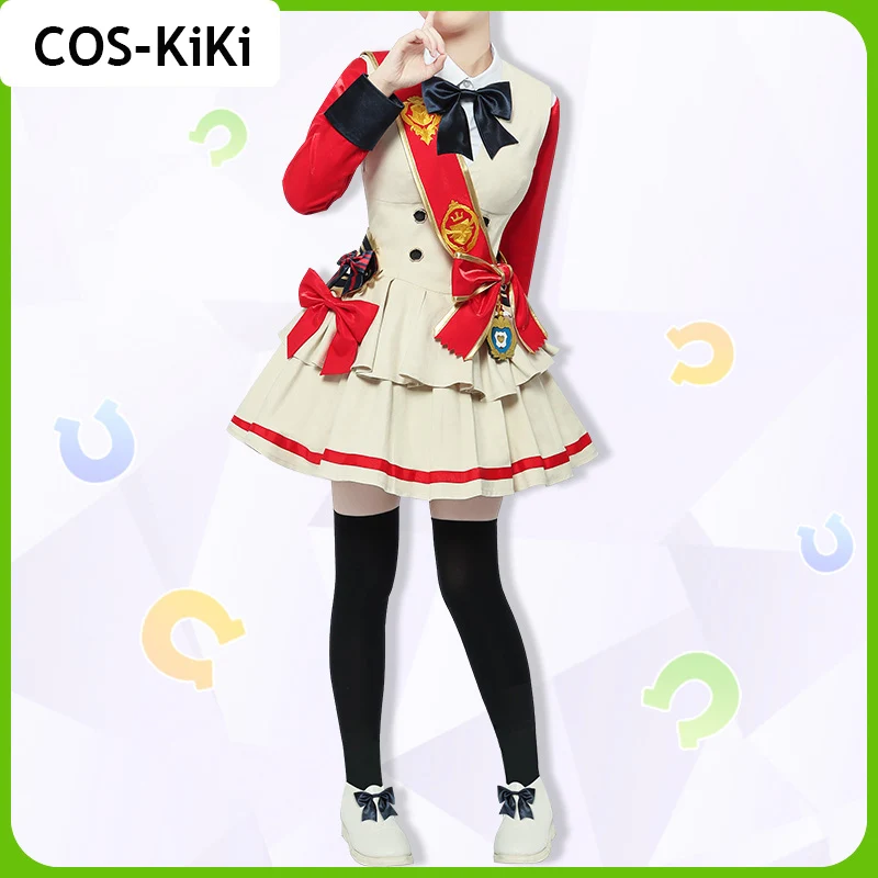 

COS-KiKi Anime Umamusume: Pretty Derby Aston Machan Battle Suit Lovely Dress Uniform Cosplay Costume Halloween Party Outfit